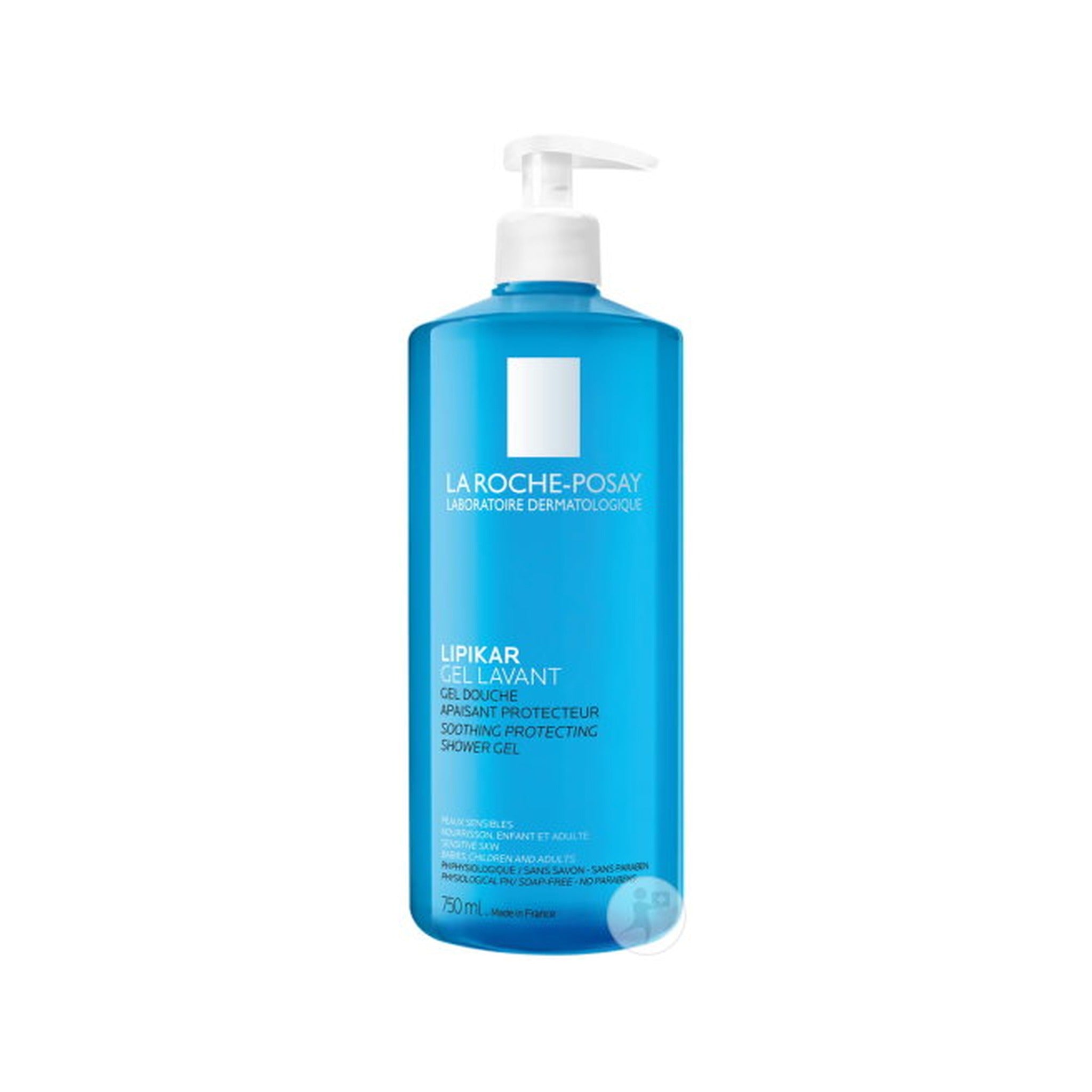 Pack de 3 La Roche-Posay Lipikar Gel Lavant Peau Sensible Flacon Pompe 750ml