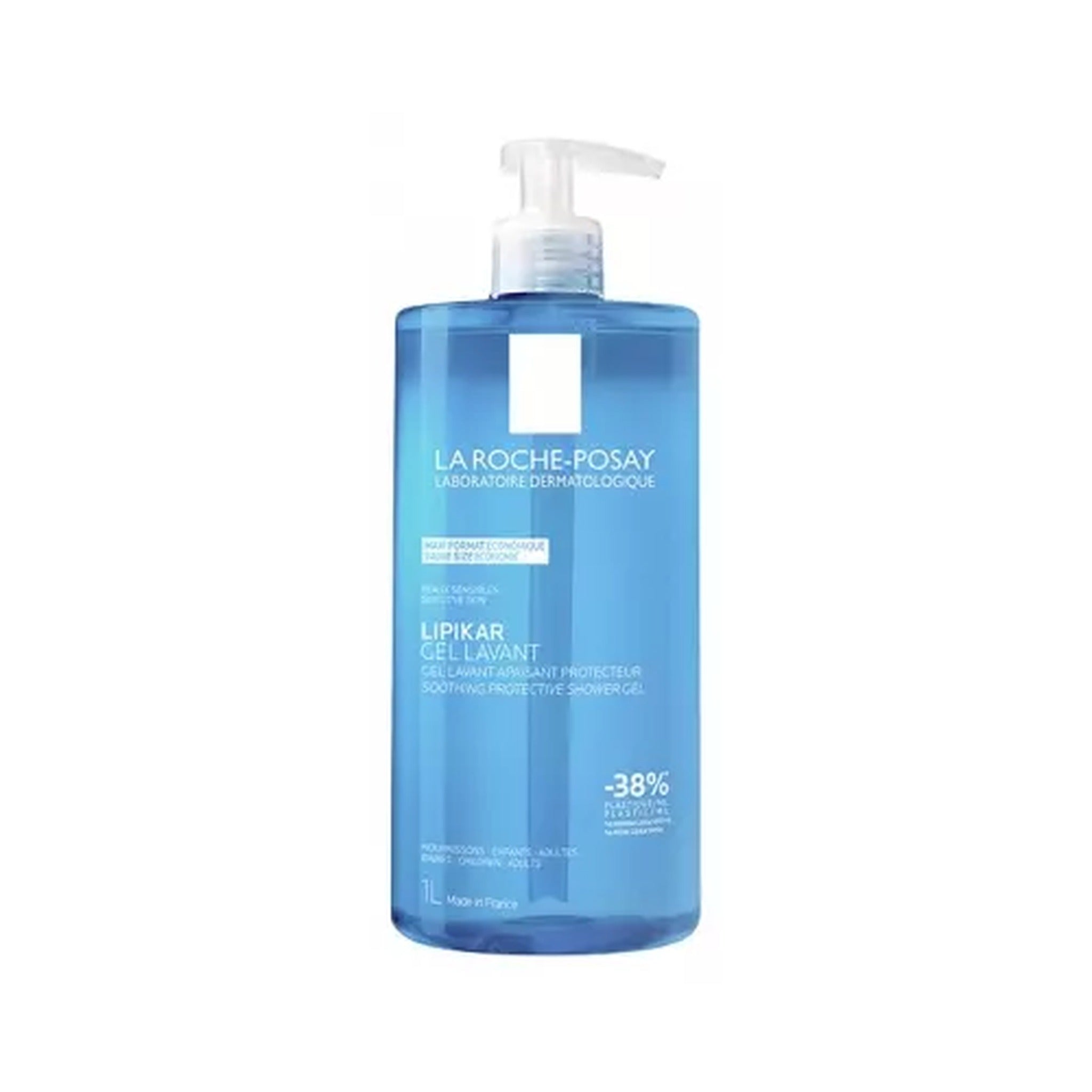 Pack de 3 La Roche-Posay Lipikar Gel Lavant Peau Sensible Flacon Pompe 750ml