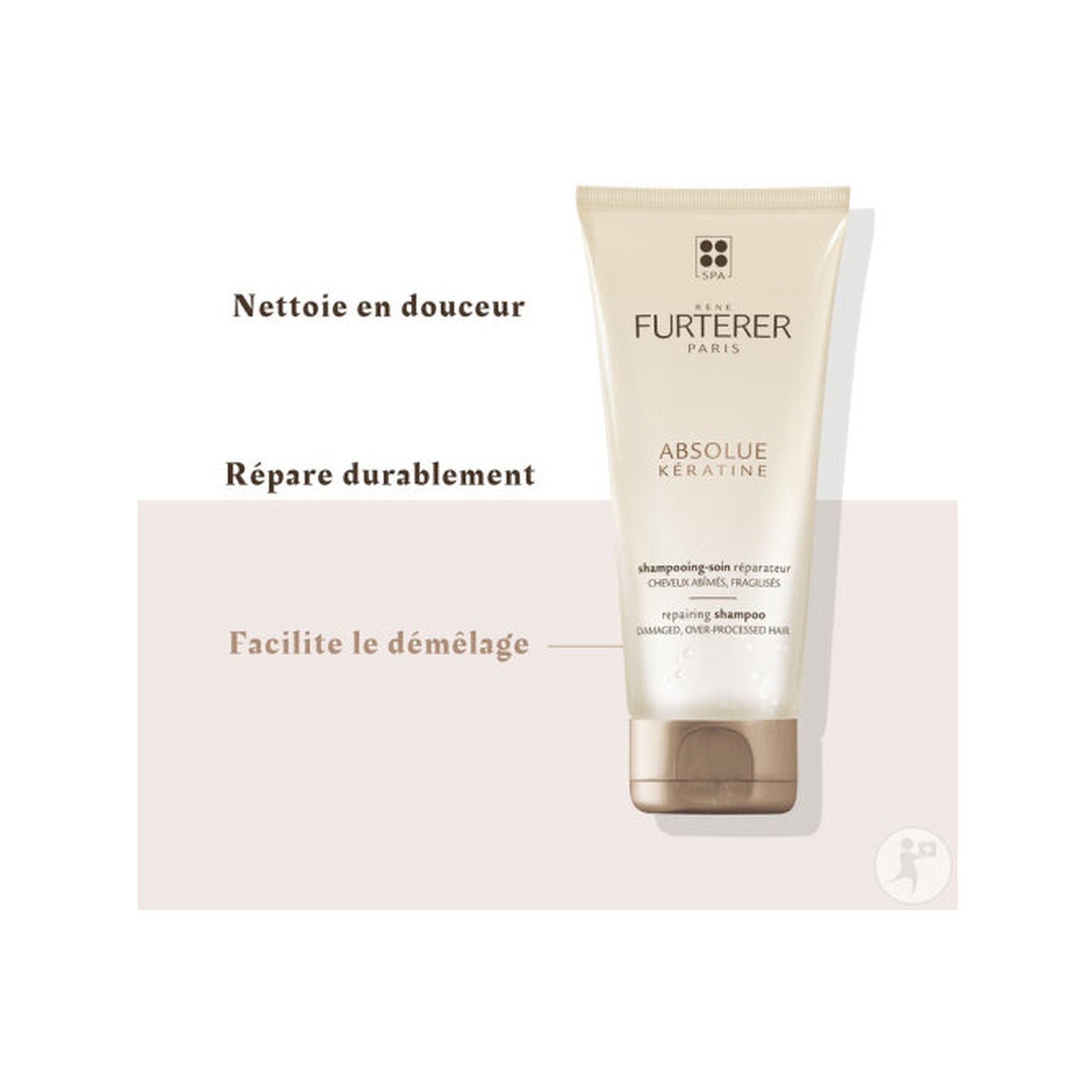René Furterer Absolue Kératine Shampoing-Soin Réparateur Cheveux Abîmés Fragilisés 200ml