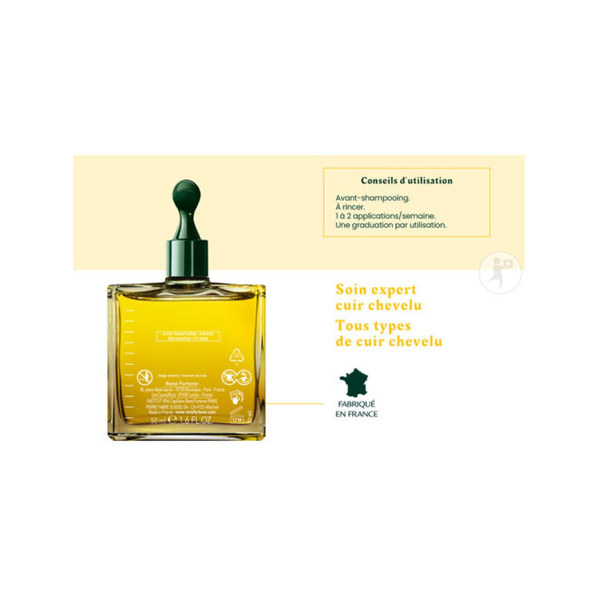 René Furterer Head Spa Complexe 5 Concentré Énergisant Force & Vitalité Huiles Essentielles 50ml