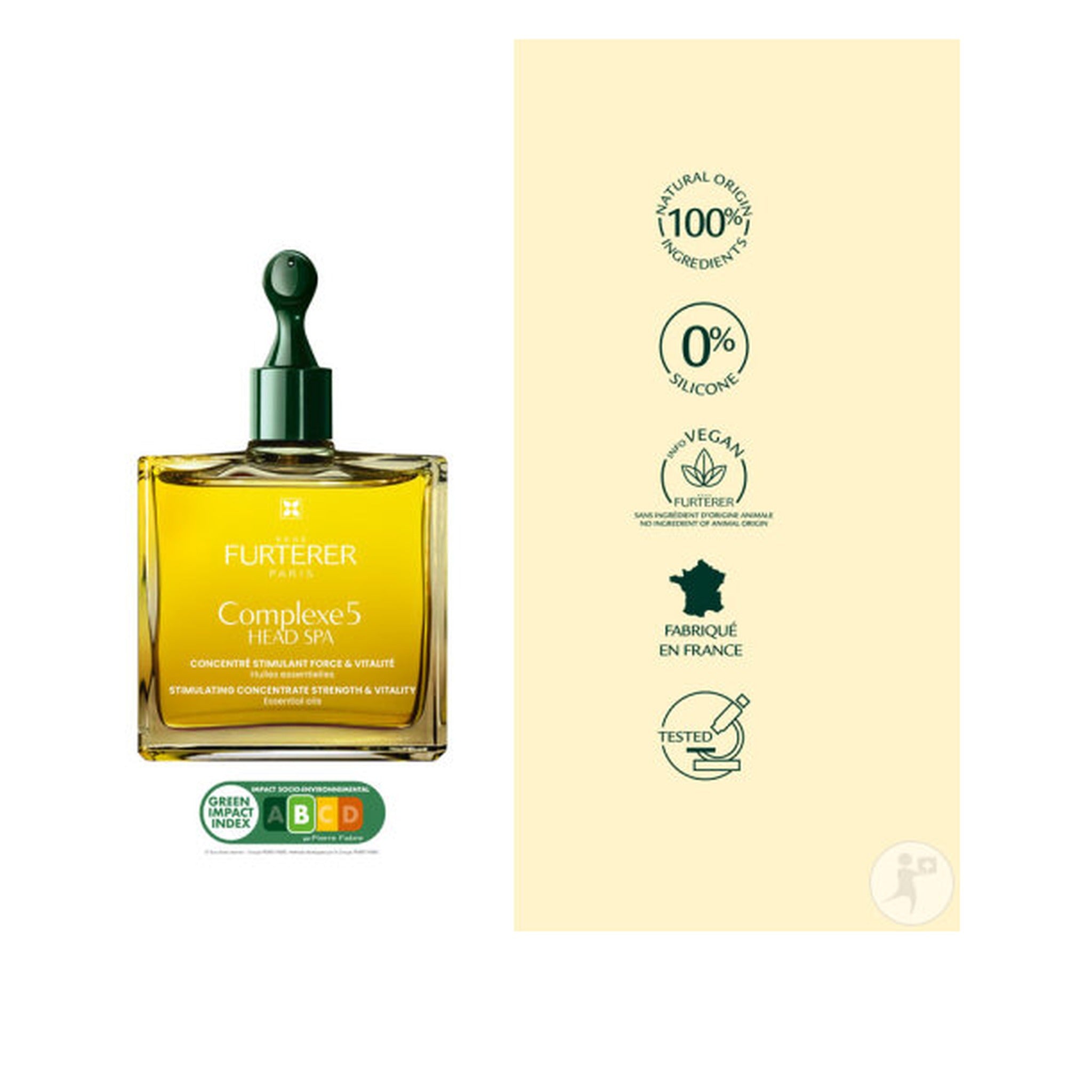 René Furterer Head Spa Complexe 5 Concentré Énergisant Force & Vitalité Huiles Essentielles 50ml
