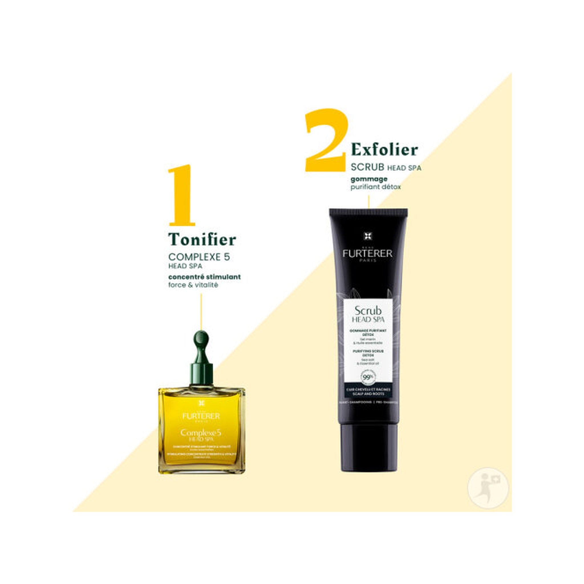 René Furterer Head Spa Complexe 5 Concentré Énergisant Force & Vitalité Huiles Essentielles 50ml