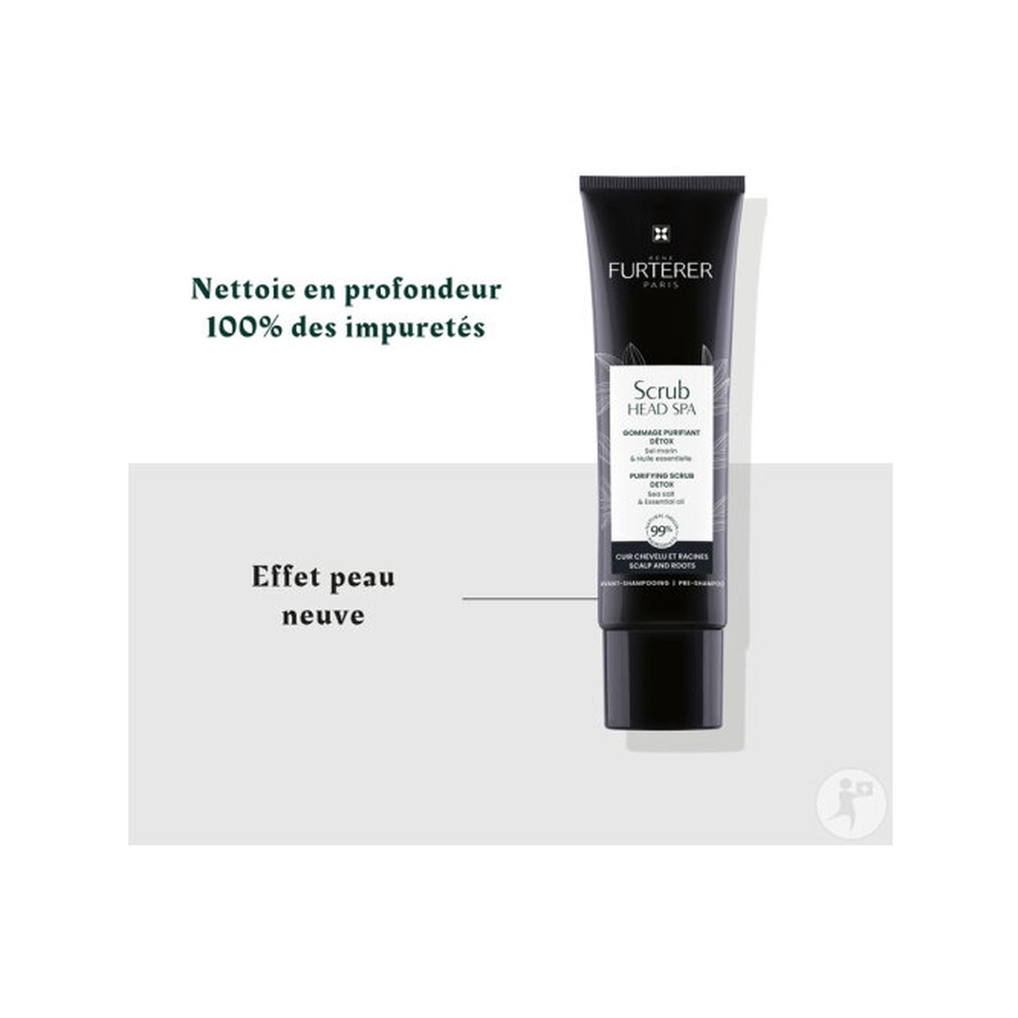 René Furterer Head Spa Scrub Gommage Purifiant Détox Cuir Chevelu & Racines 150ml