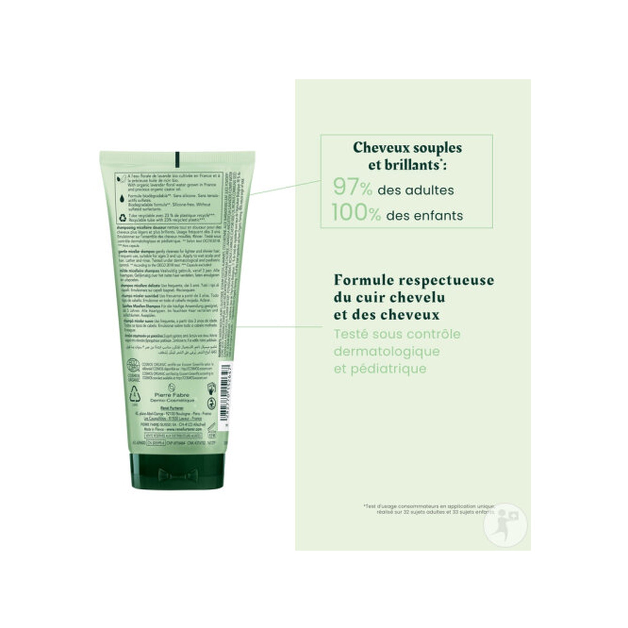 René Furterer Naturia Shampoing Micellaire Douceur Extra-Doux Tous Types De Cheveux Recharge 400ml