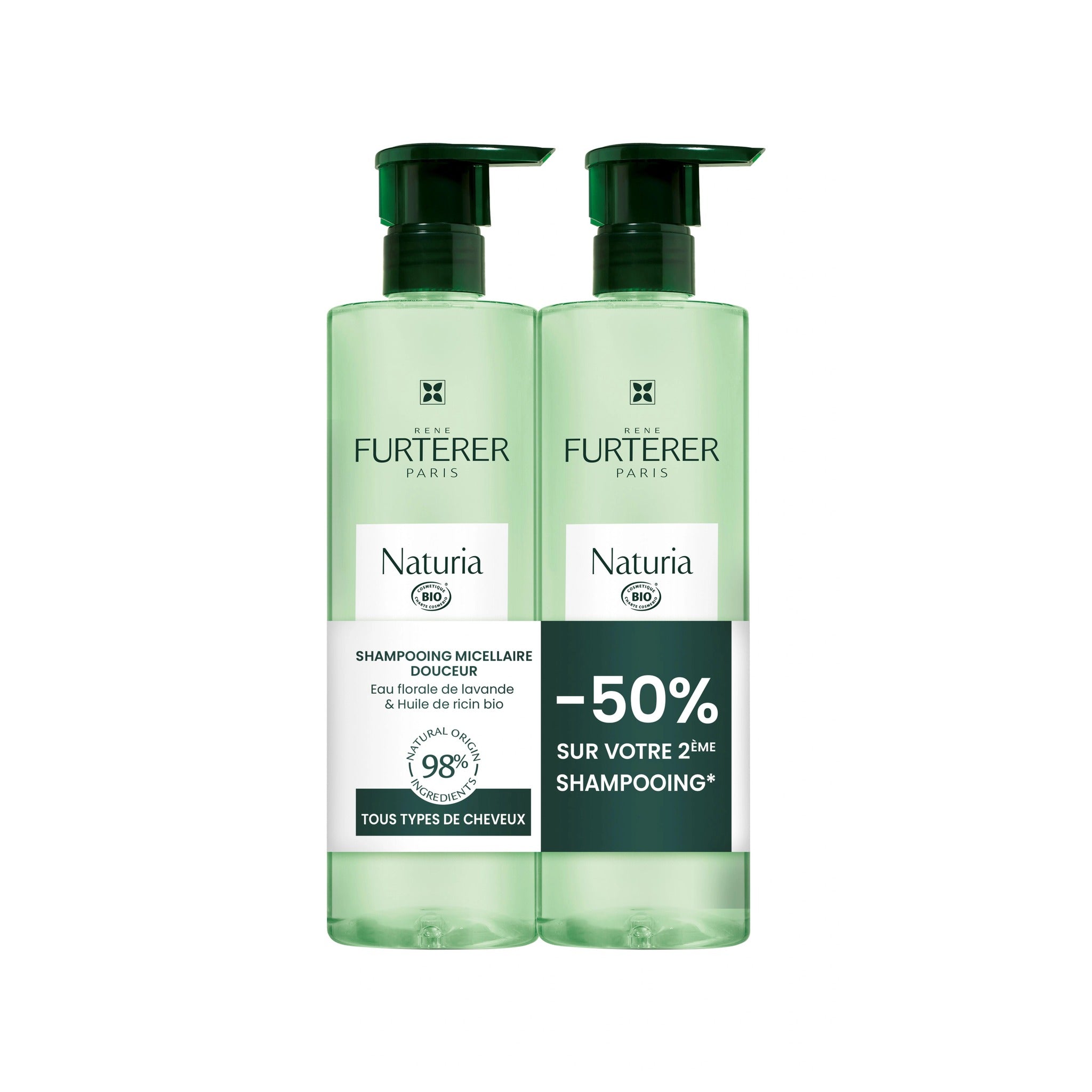 René Furterer Naturia Shampoing Micellaire Douceur Extra-Doux Tous Types De Cheveux 200ml