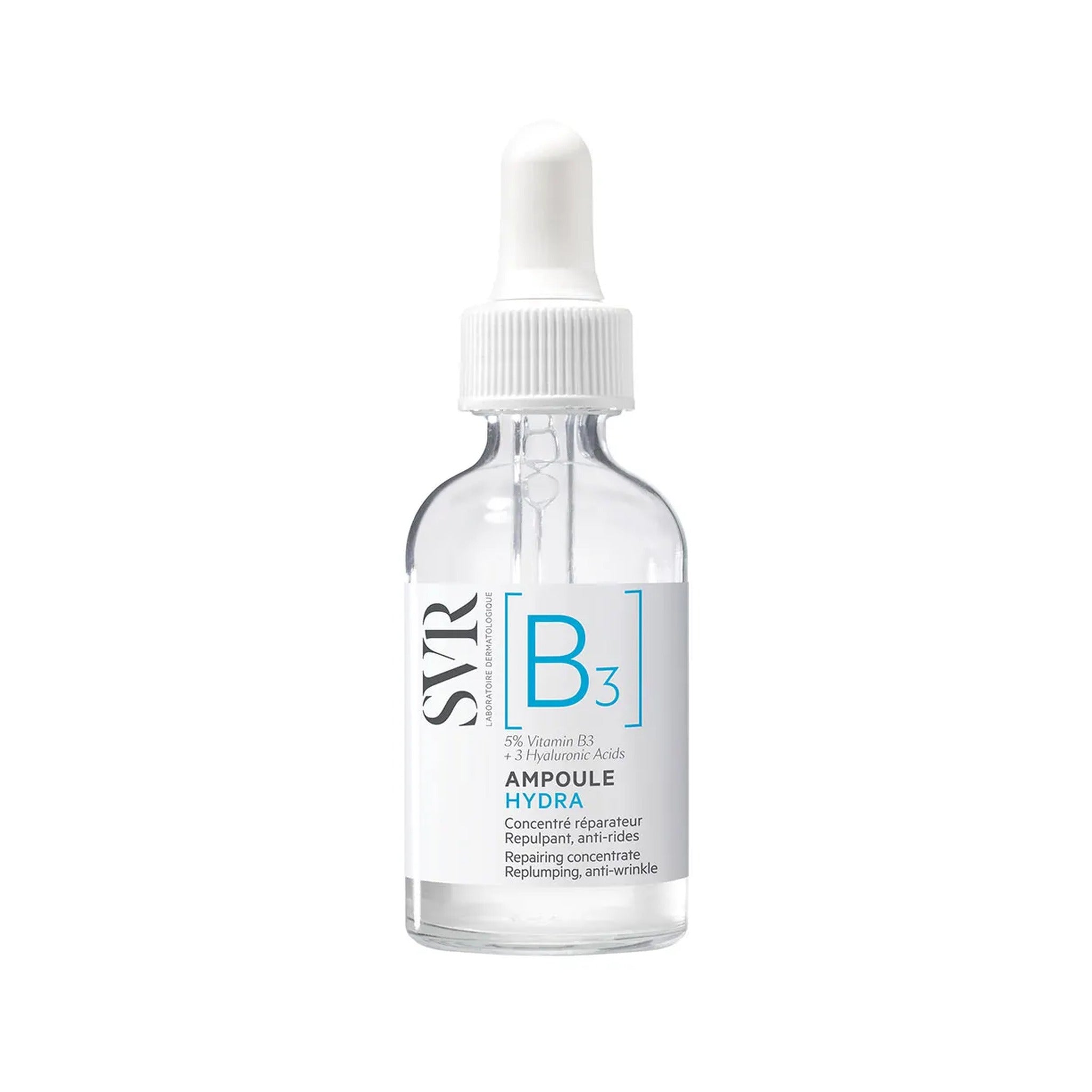 SVR B3 Ampoule Hydra Concentré Réparateur Flacon Compte-Gouttes 30ml