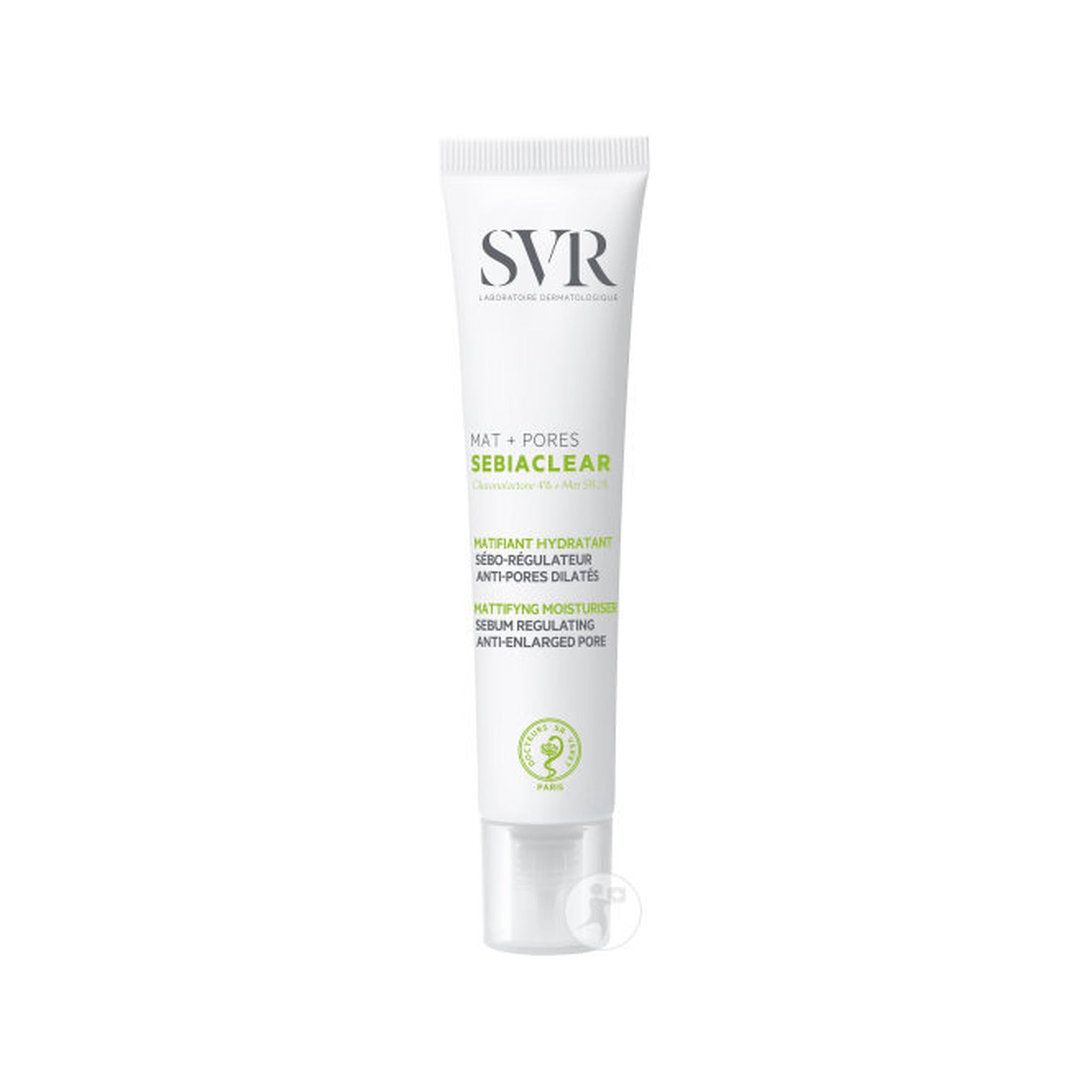 SVR Sebiaclear Mat + Pores Matifiant Hydratant Sébo-Régulateur Anti-Pores Dilatés Peaux Grasses 40ml