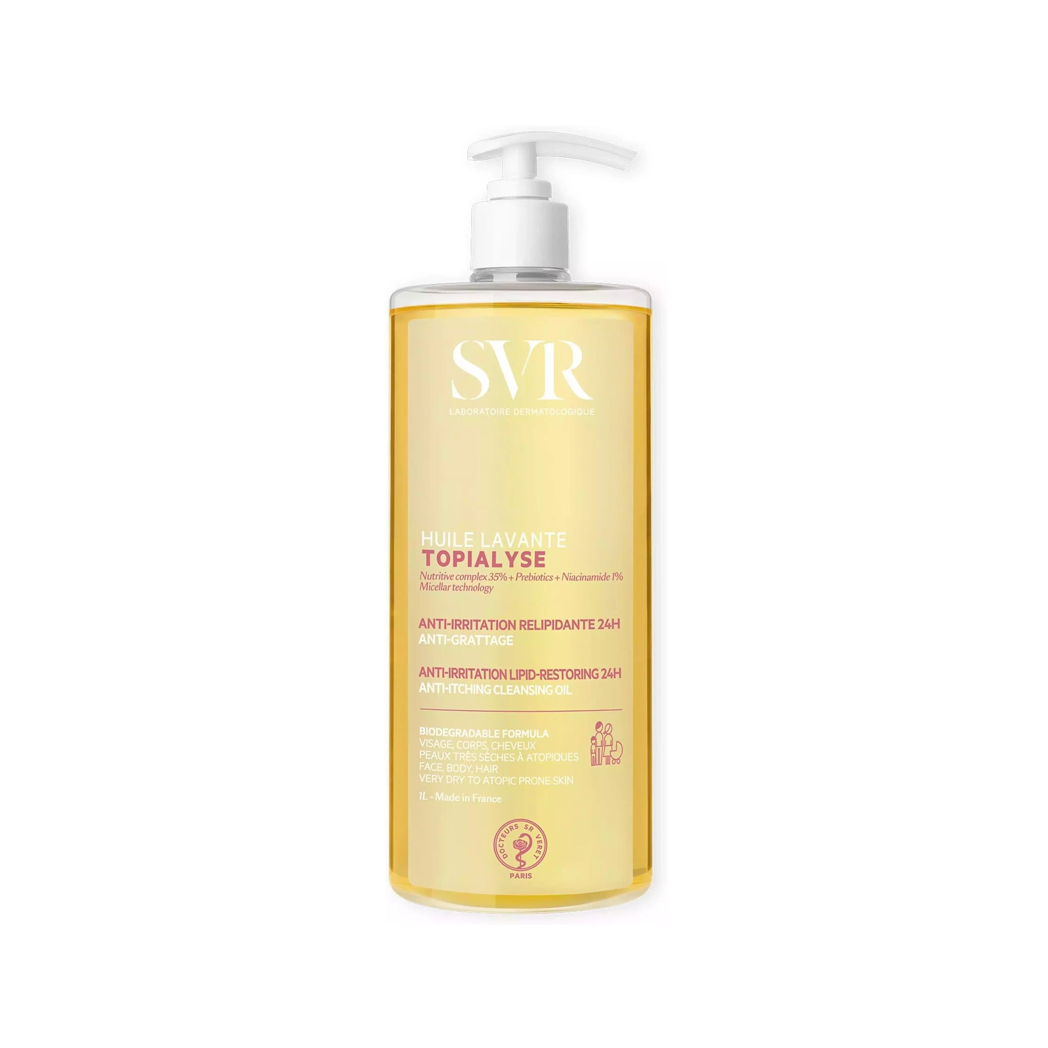 SVR Topialyse Huile Lavante Anti-Irritation Relipidante 24h Recharge 1l