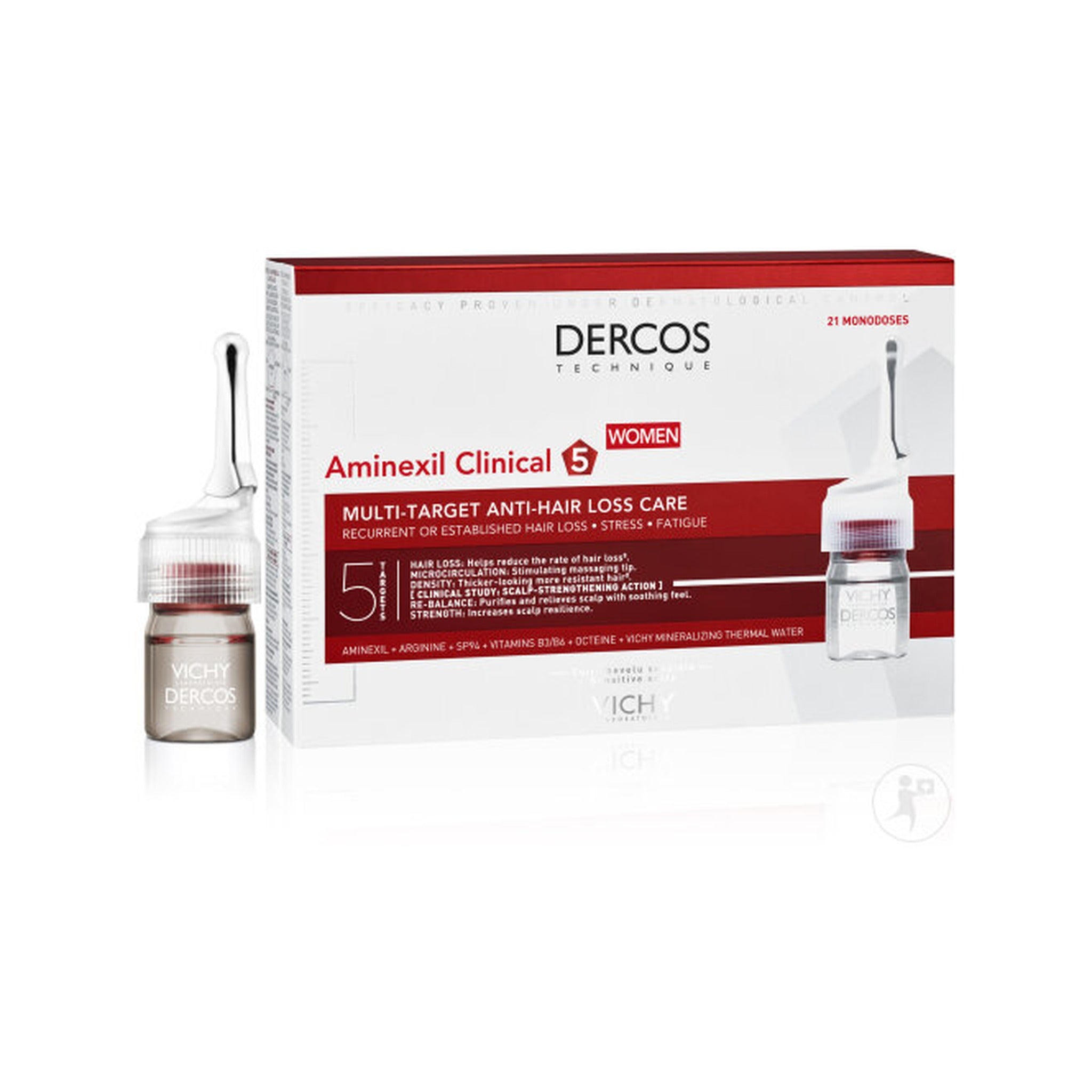 Vichy Dercos Aminexil Clinical 5 Femme 21 Ampoules
