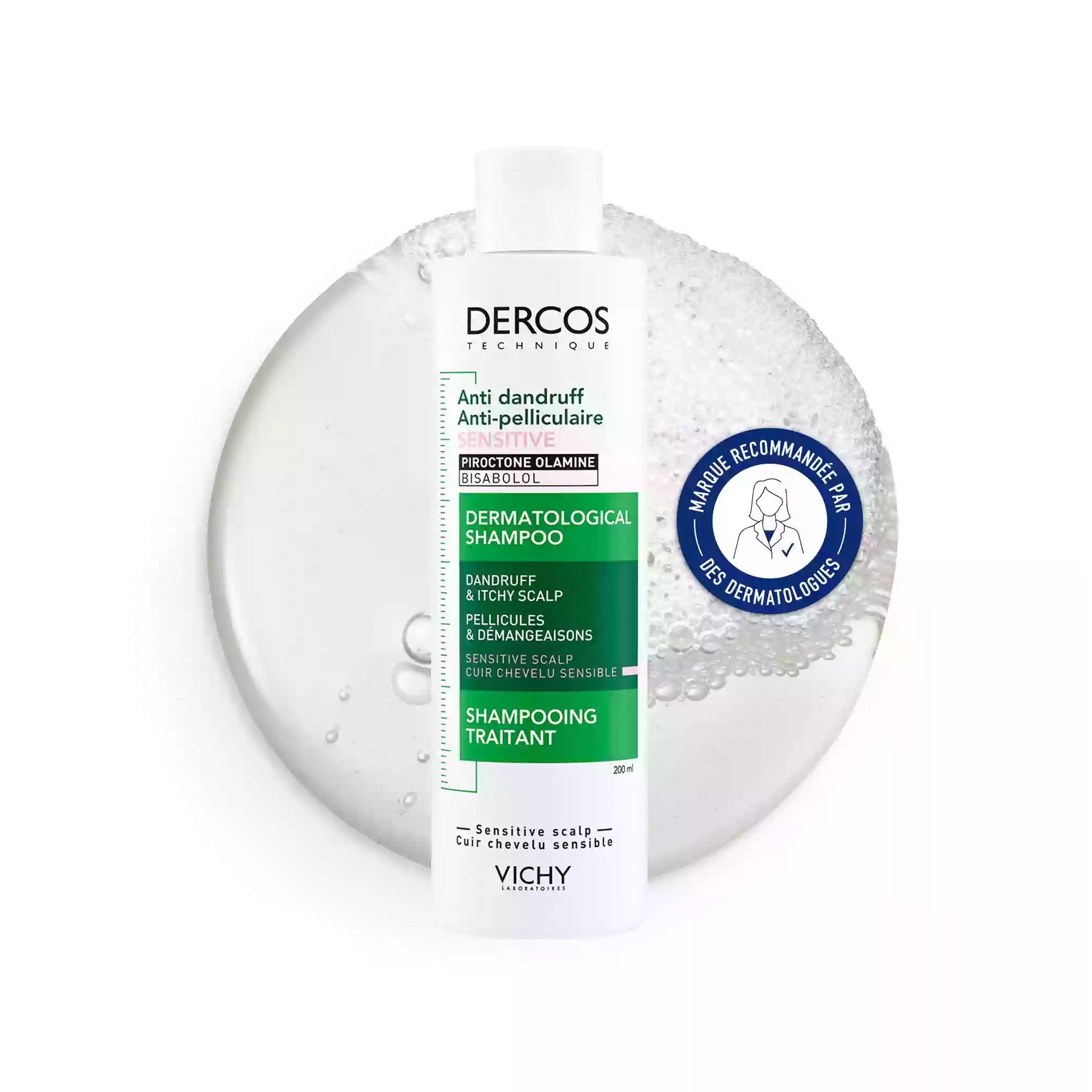 Vichy Dercos Anti-Pelliculaire Sensitive Shampoing Traitant Flacon 200ml