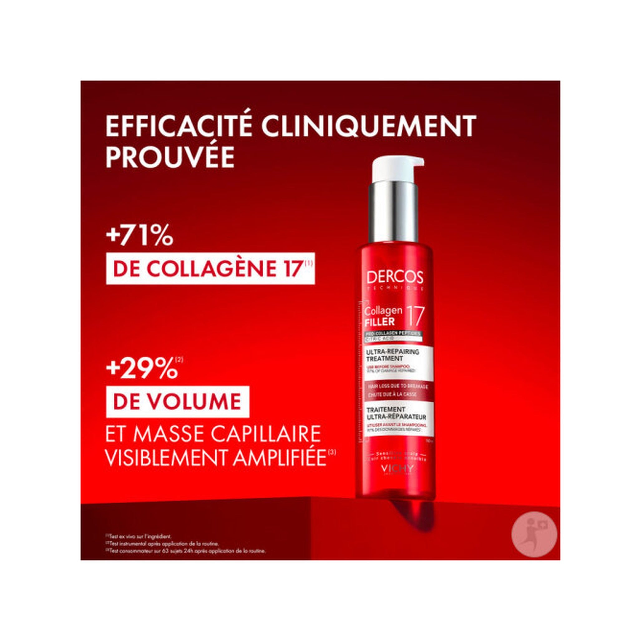 Vichy Dercos Collagen 17 Filler Traitement Ultra-Réparateur Flacon 150ml