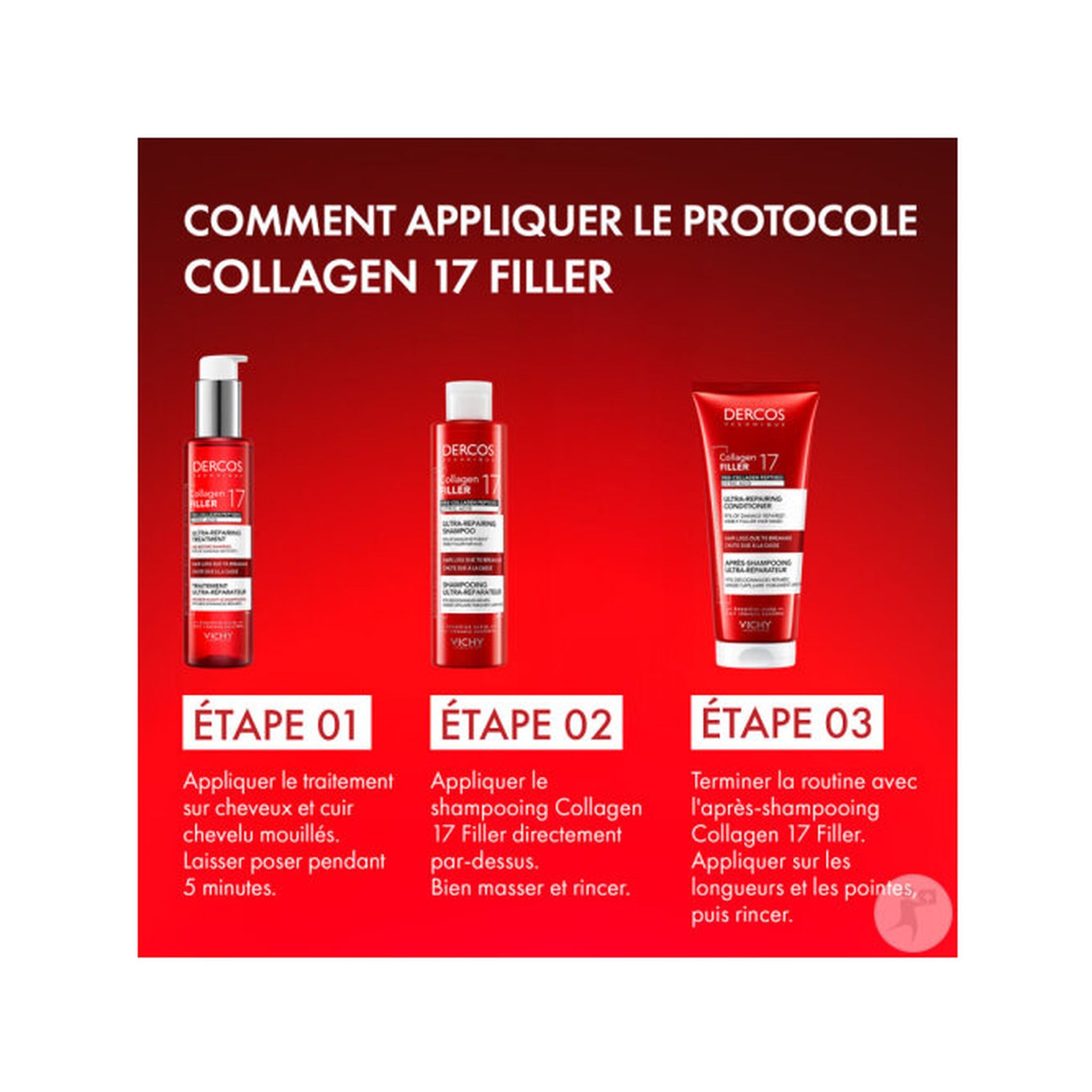 Vichy Dercos Collagen 17 Filler Traitement Ultra-Réparateur Flacon 150ml