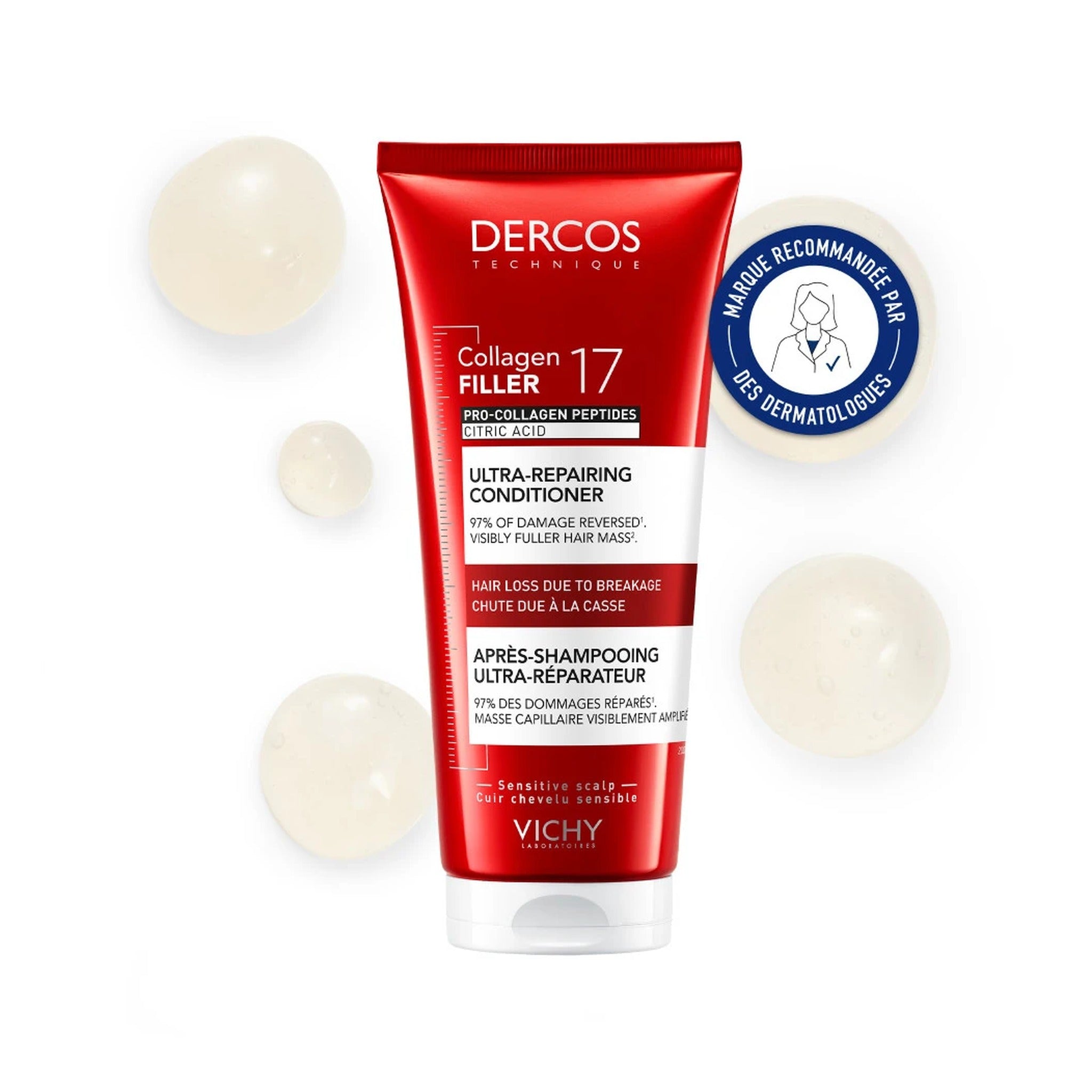 Vichy Dercos Collagen 17 Filler Traitement Ultra-Réparateur Flacon 150ml