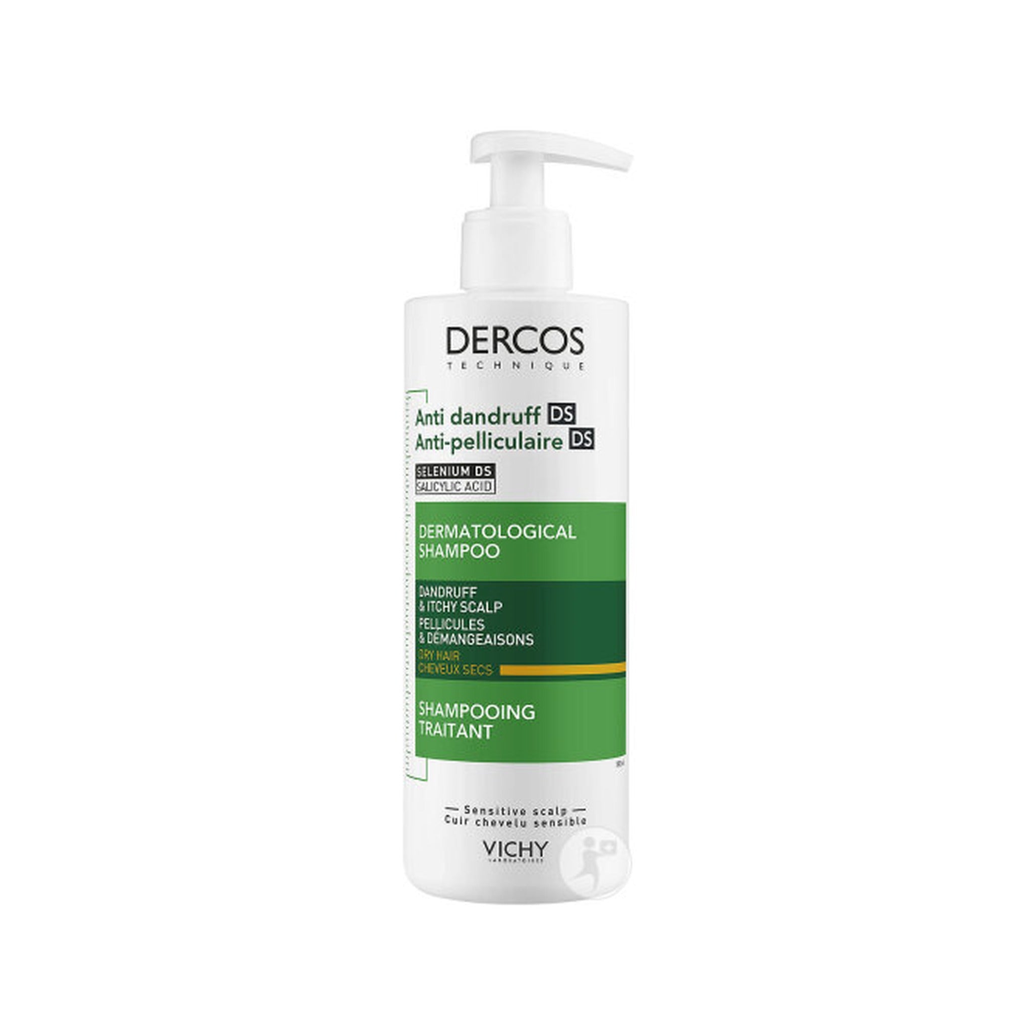 Vichy Dercos DS Anti-Pelliculaire Shampoing Traitant Pellicules Et Démangeaisons Cheveux Secs 390ml
