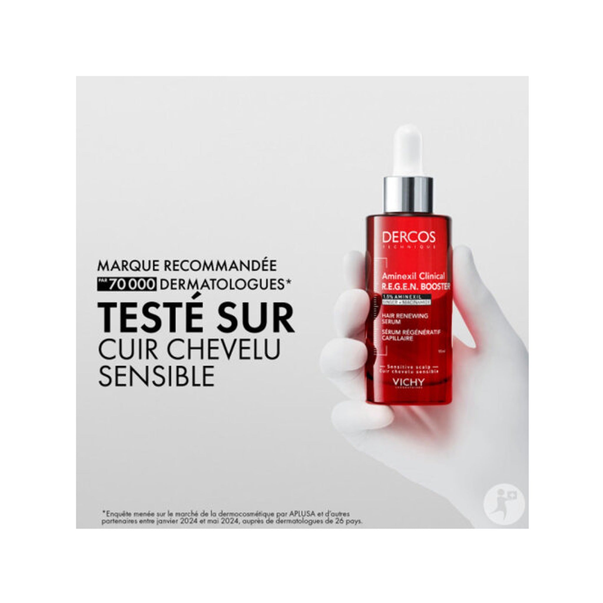 Vichy Dercos Sérum R.E.G.E.N Booster Régénératif Capillaire Flacon 90ml