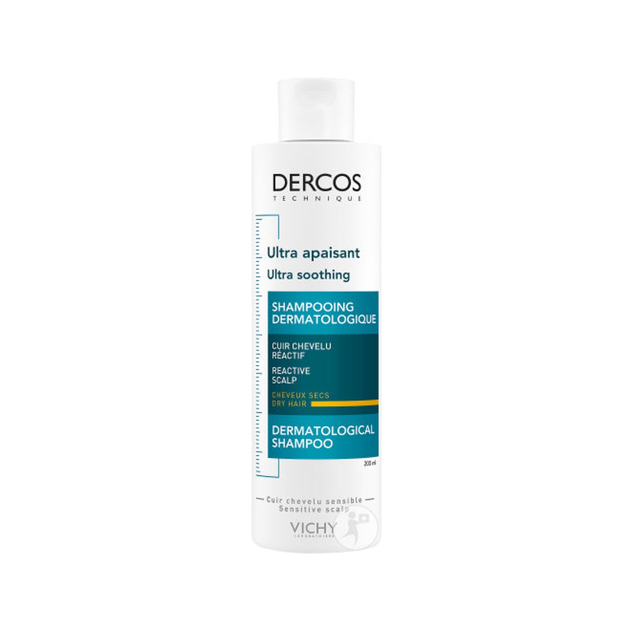 Vichy Dercos Ultra Apaisant Shampoing Cheveux Secs Flacon 200ml