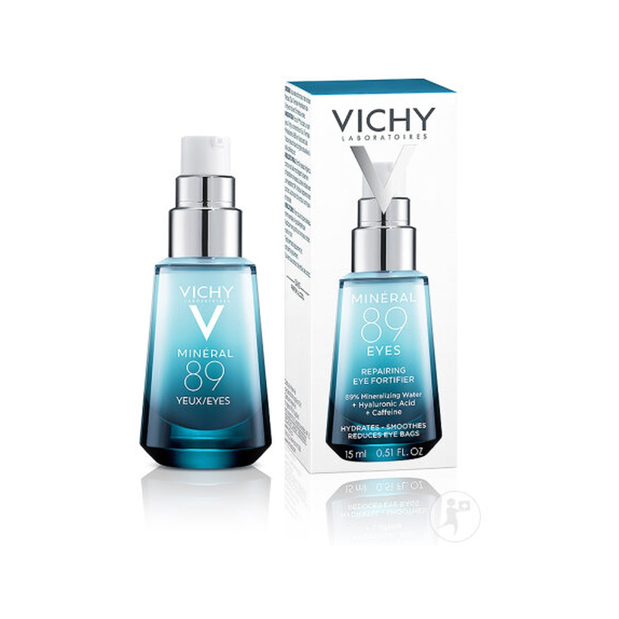 Vichy Minéral 89 Yeux Booster Fortifiant Hydratation Et Éclat Flacon Pompe 15ml